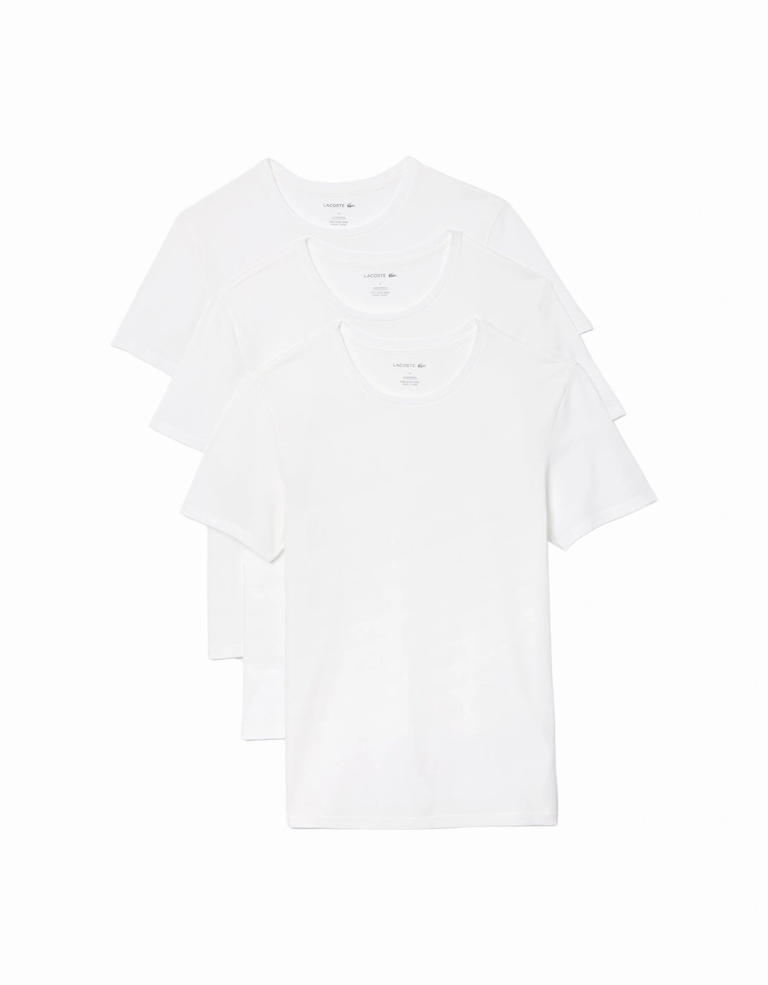 3-Pack Crew-Neck Cotton T-Shirts, White, 5 of 4