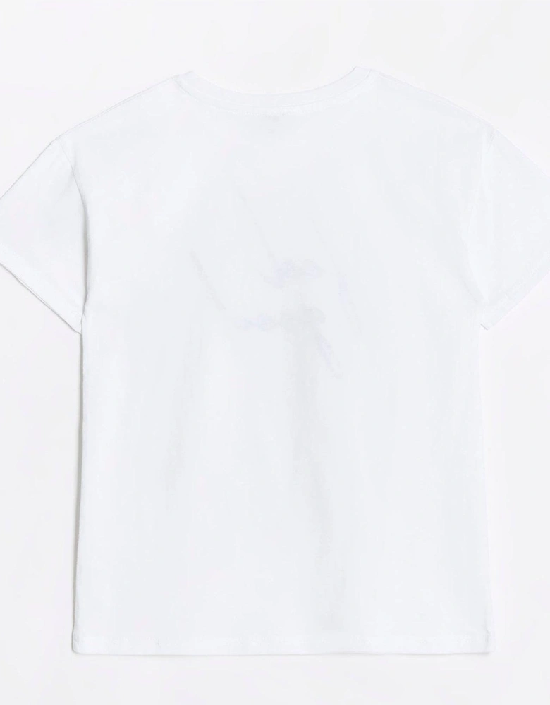 Girls Embellished T-Shirt - White