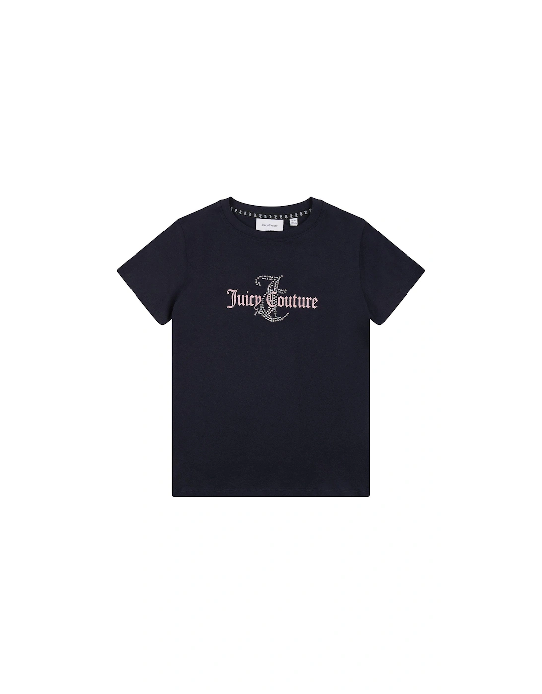Girls Diamante Regular Short Sleeve T-shirt - Night Sky, 4 of 3
