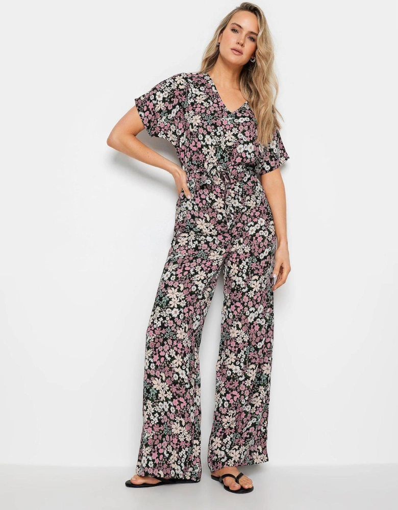 Tall Floral Tie Waisted Jumpsuit