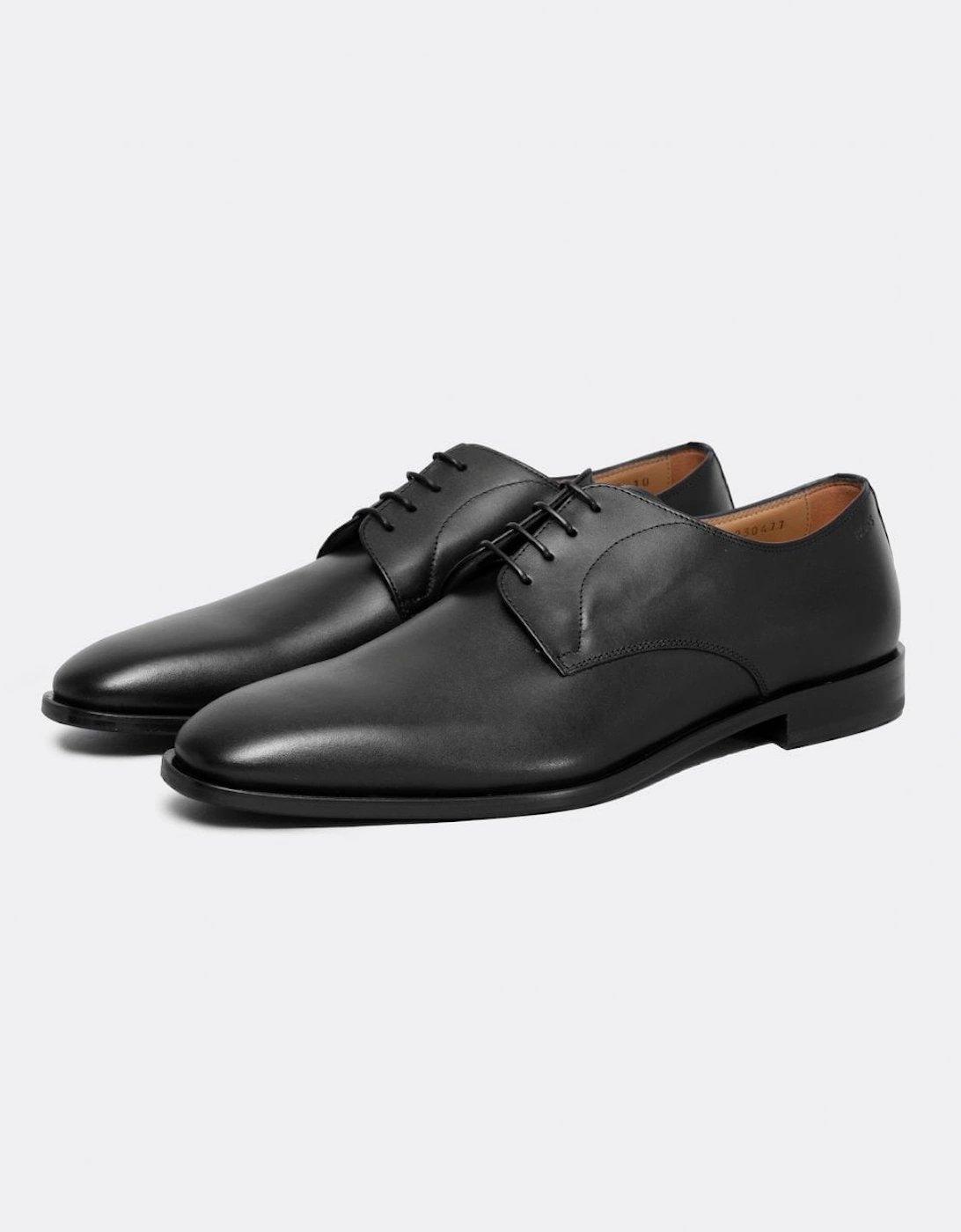 BOSS Orange Lisbon Mens Leather Derby Shoes With Leather Lining, 6 of 5