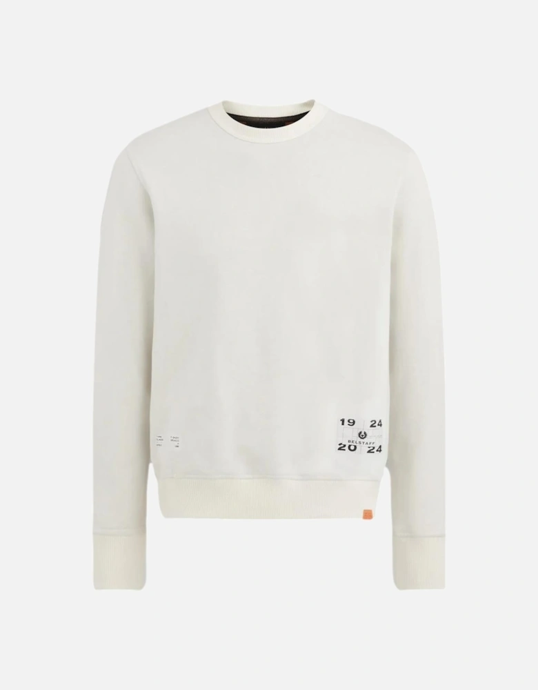 Centenary Applique Label Sweatshirt Chalk/British Khaki