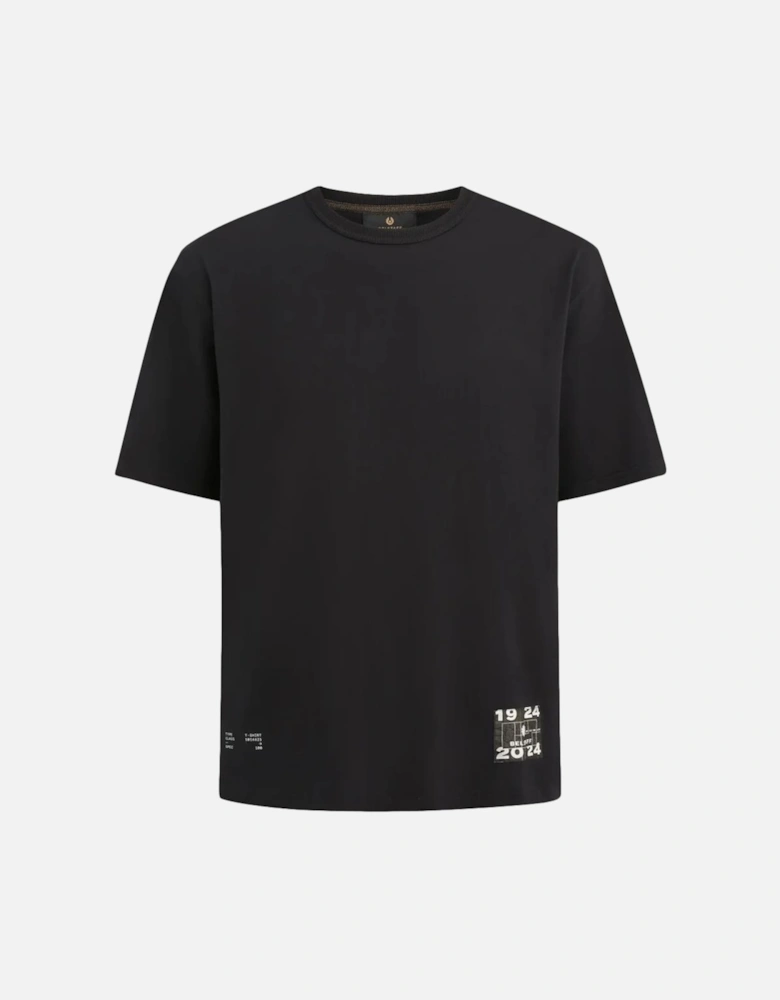 Centenary Applique Label T-Shirt Black