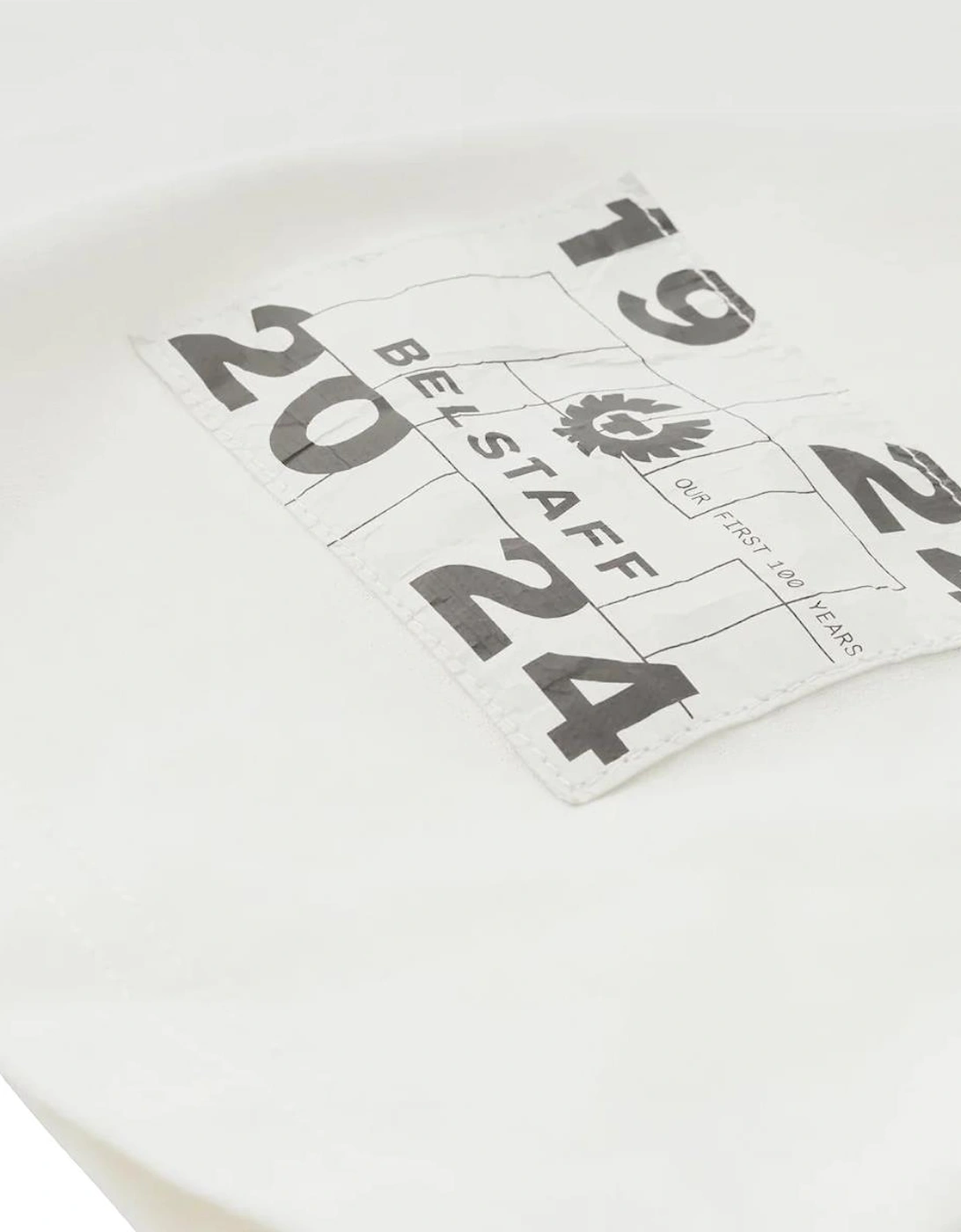 Centenary Applique Label T-Shirt Chalk