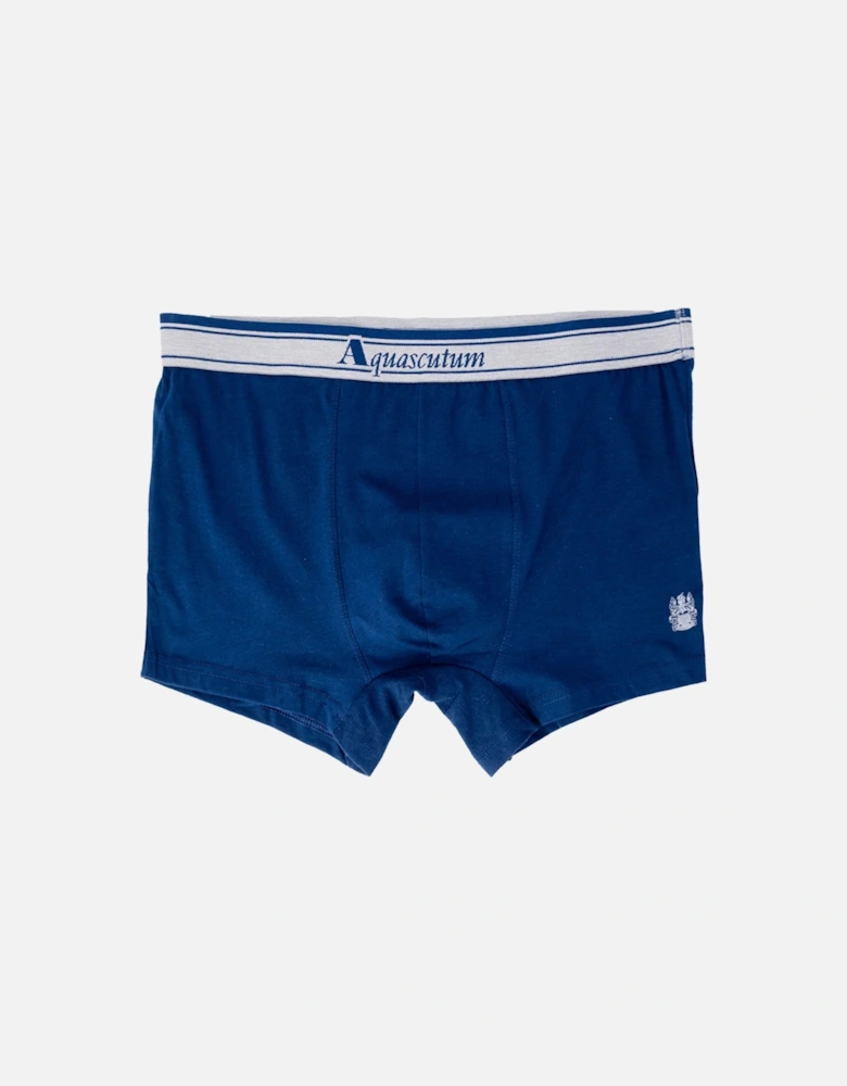 3-Pack Heritage Logo Boxer Trunks, Black/Grey/Blue