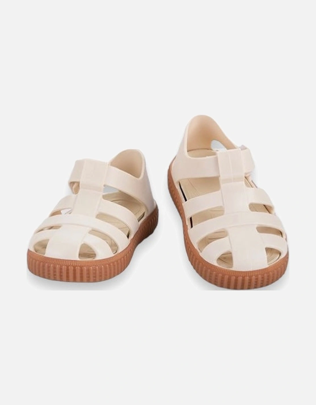 Ivory + Taupe Ribbed Sole Sandal