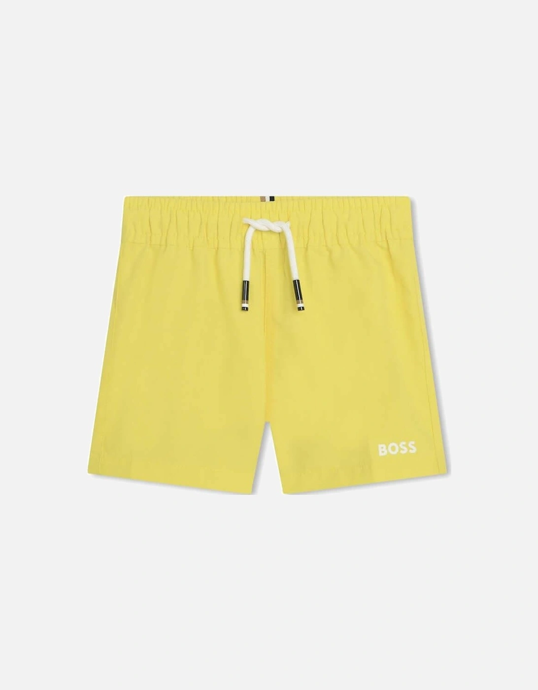 Baby Boys Yellow Logo Swim Shorts, 3 of 2