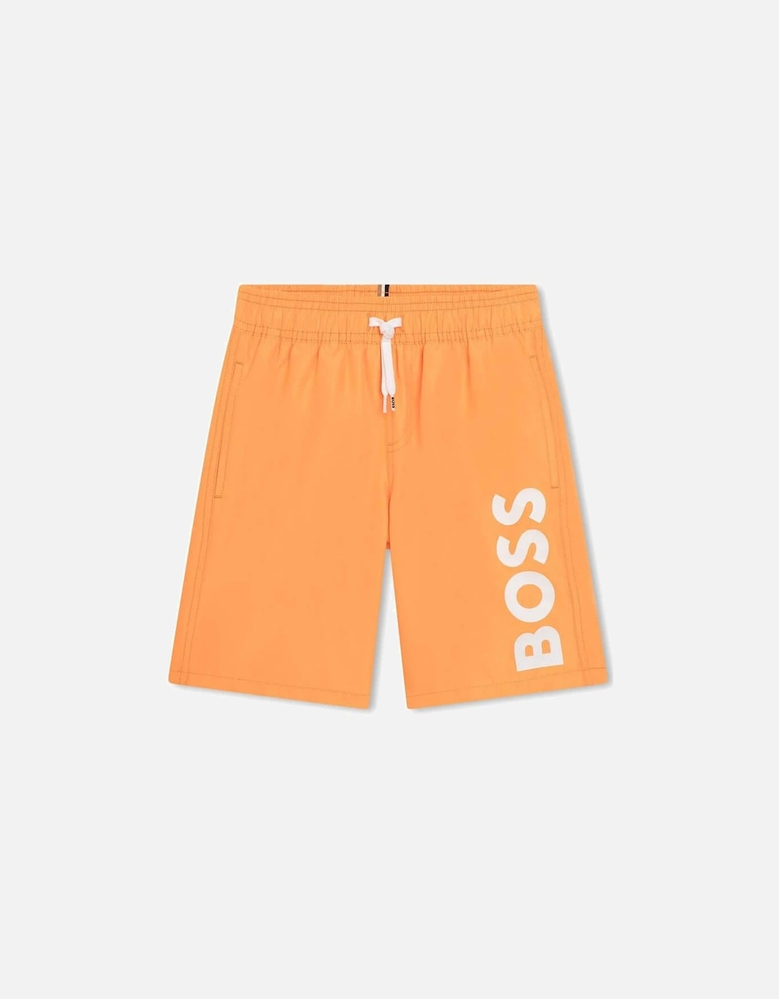 Boys Orange Logo Swimming Shorts, 4 of 3