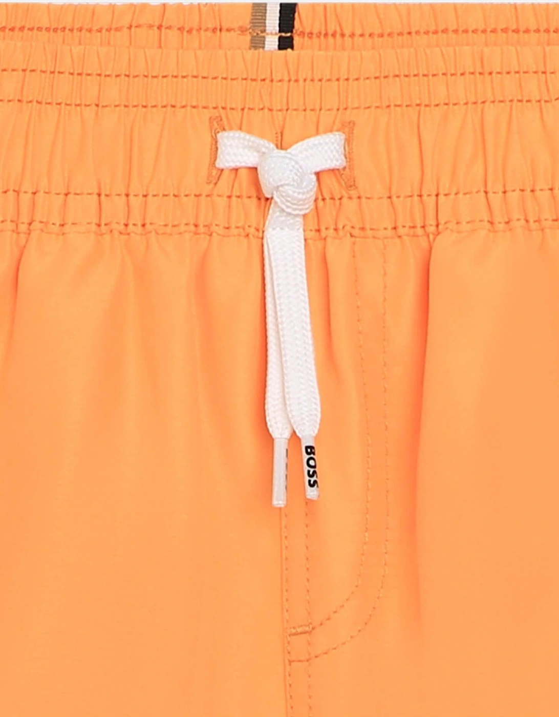 Boys Orange Logo Swimming Shorts