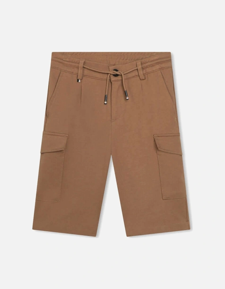 Boys Brown Cargo Shorts