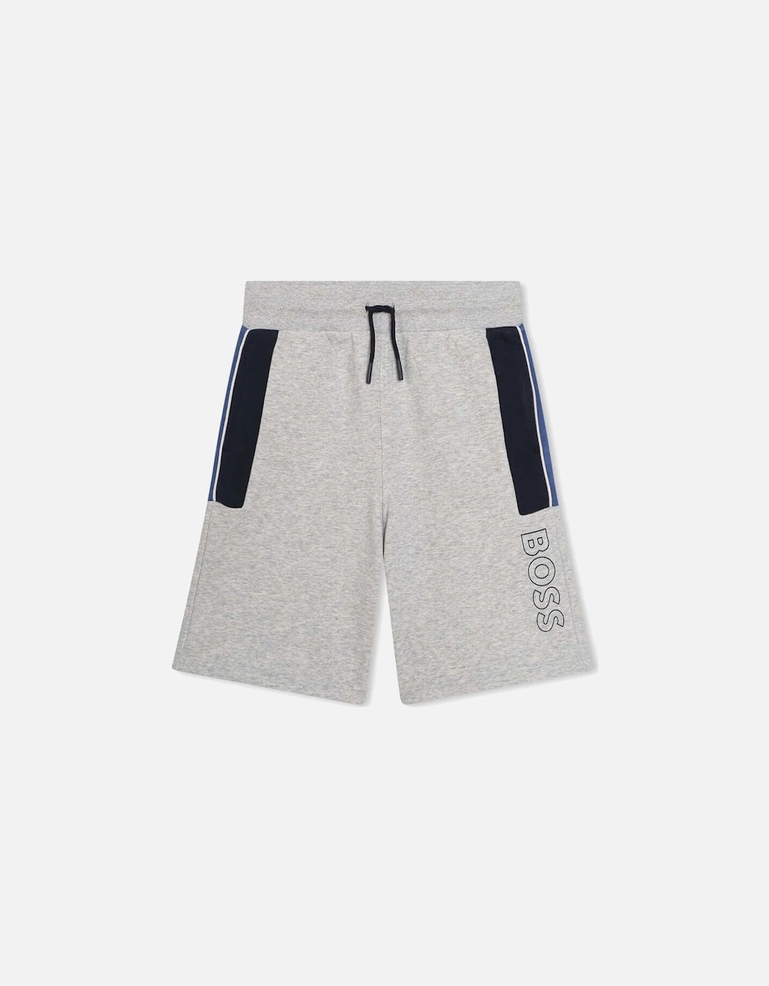 Boys Grey Logo Jersey Shorts, 2 of 1