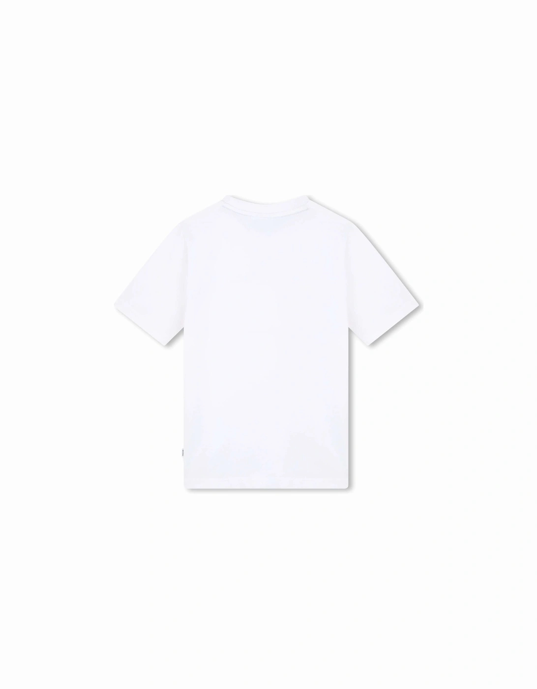 Boys White Logo Short Sleeve T-Shirt, 5 of 4