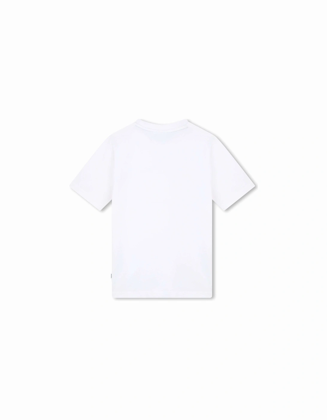 Boys White Logo Short Sleeve T-Shirt