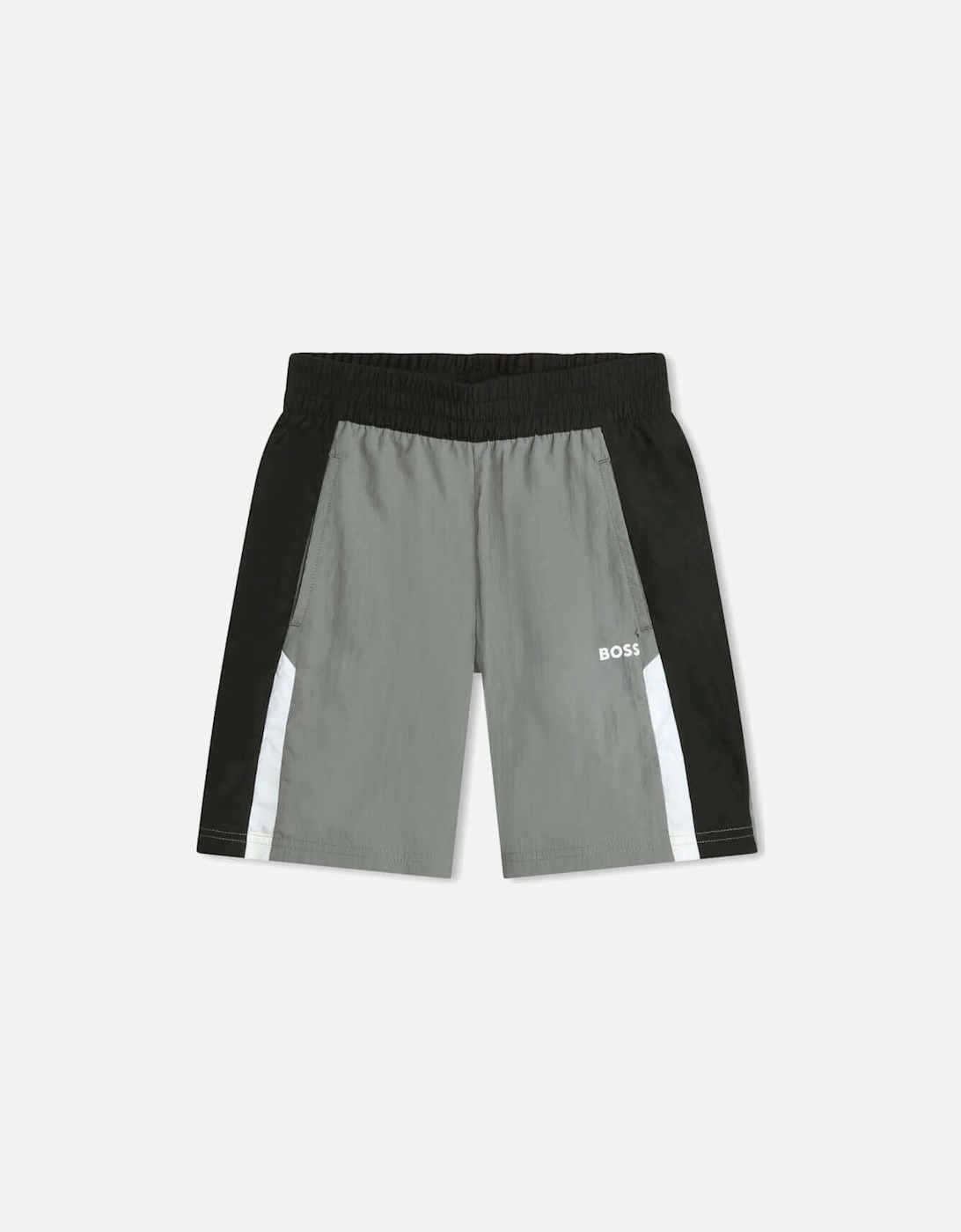 Boys Grey Block Shorts, 4 of 3