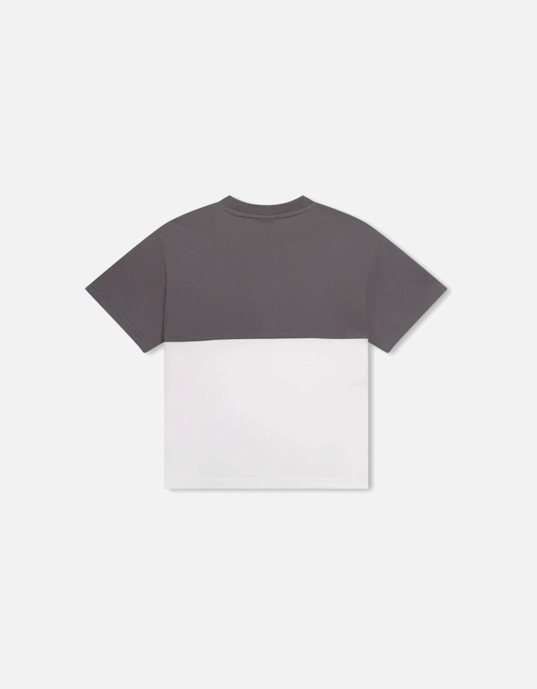 Boys Grey Block Short Sleeve T-Shirt