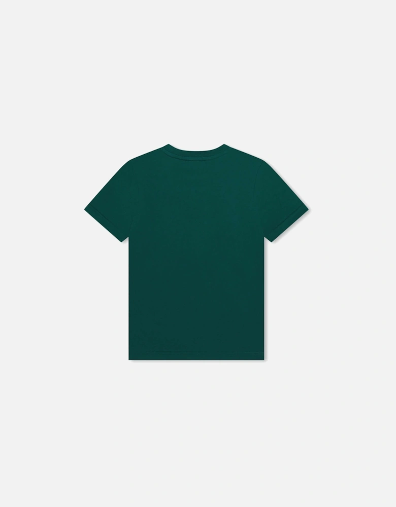 Boys Green Bold Logo Front T-Shirt