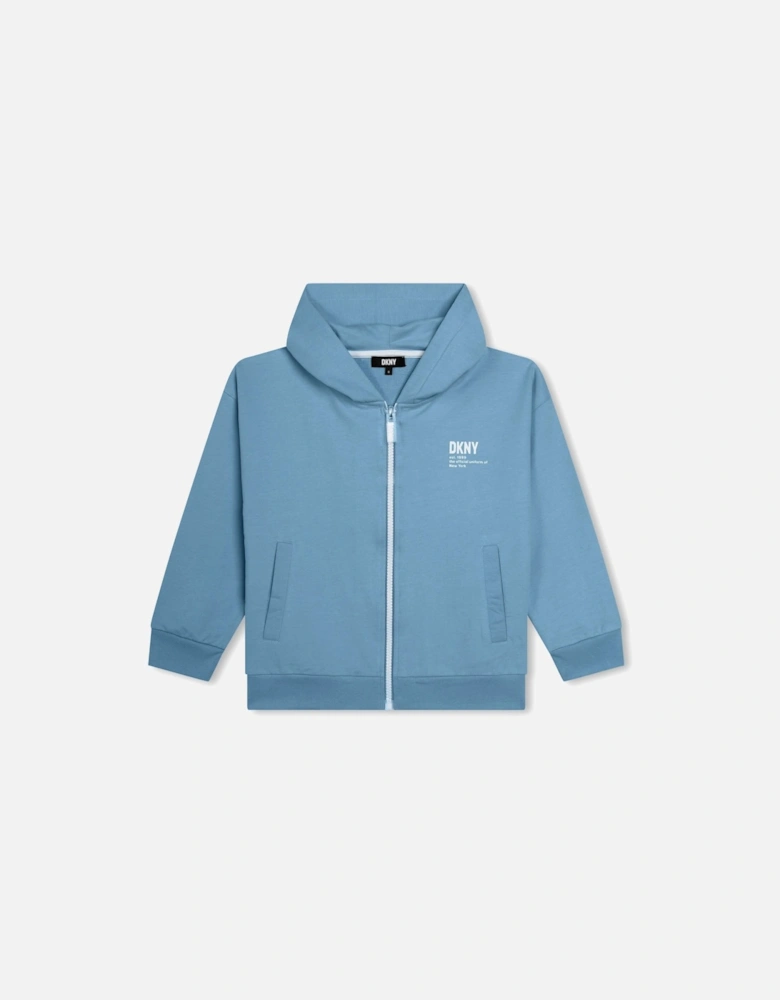 Boys Blue Zip Up Hoodie