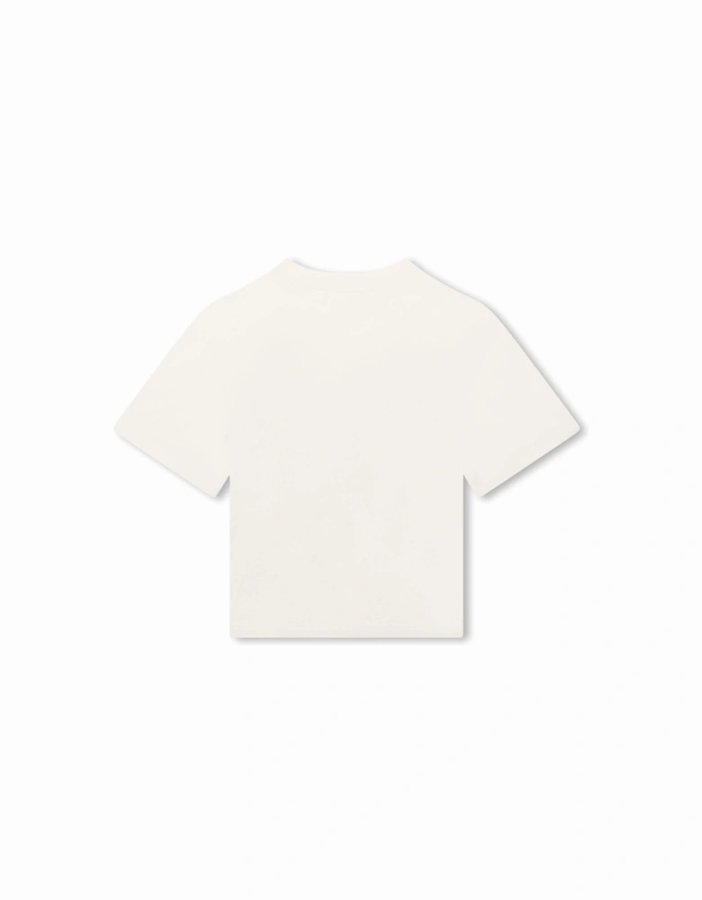 Boys White Multi Logo T-Shirt