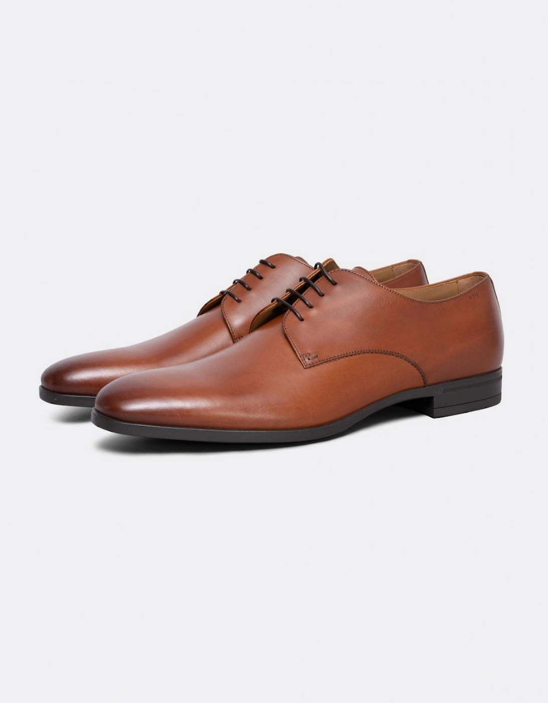 Orange Kensington Mens Leather Derby Shoes With Rubber Sole NOS, 7 of 6
