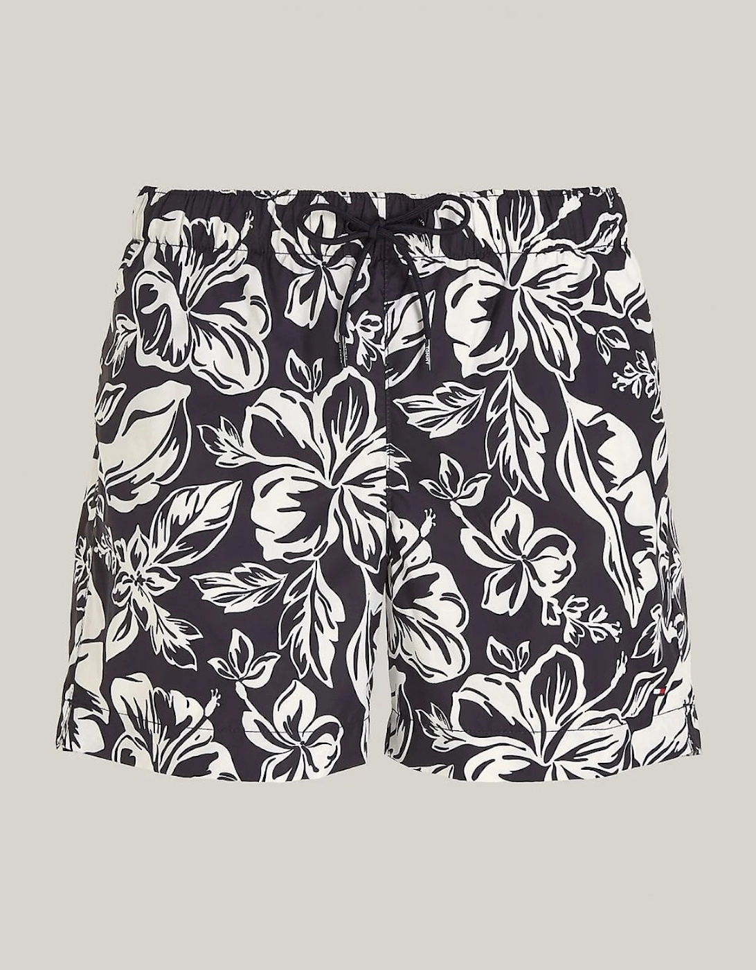 Medium Drawstring Print Mens Swim Shorts