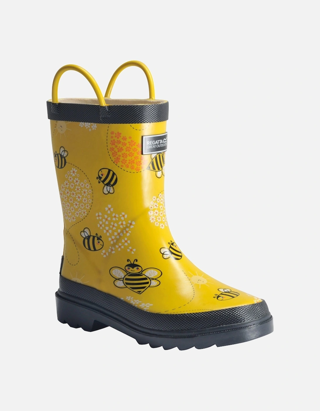 Boys Puddleduck Welly Printed Full Rubber Wellington Boots, 2 of 1