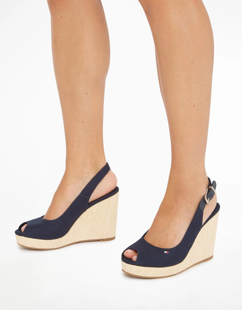 Iconic Elena Sling Back Wedge