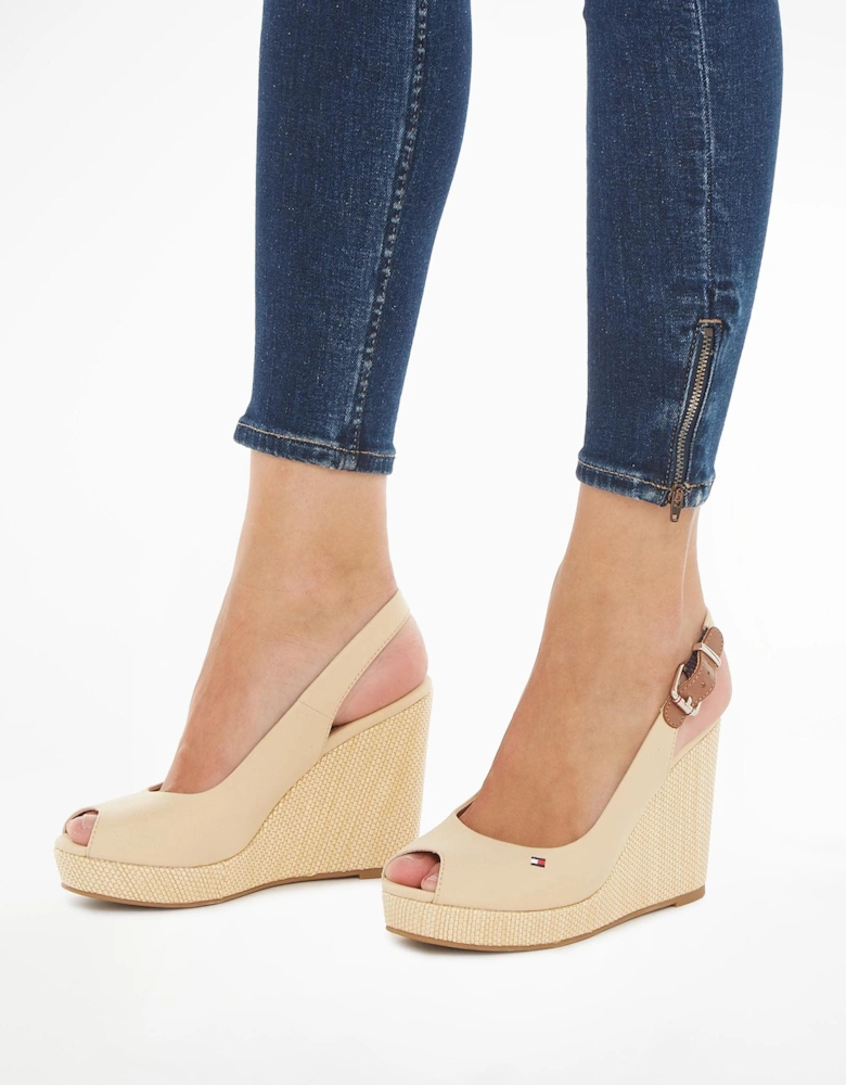 Iconic Elena Sling Back Wedge