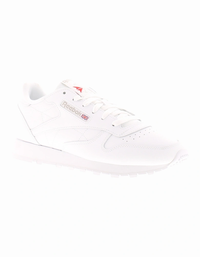 Womens Trainers Classic Leather Lace Up white UK Size