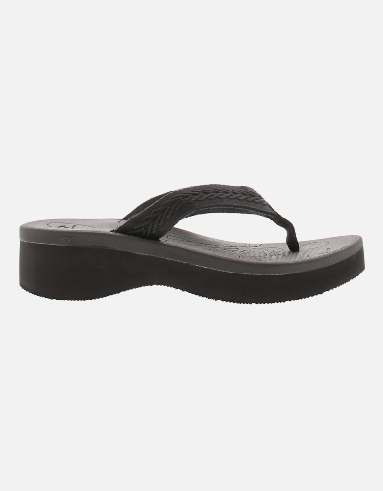 Womens Sandals Flip Flops Tizzy Slip On black UK Size