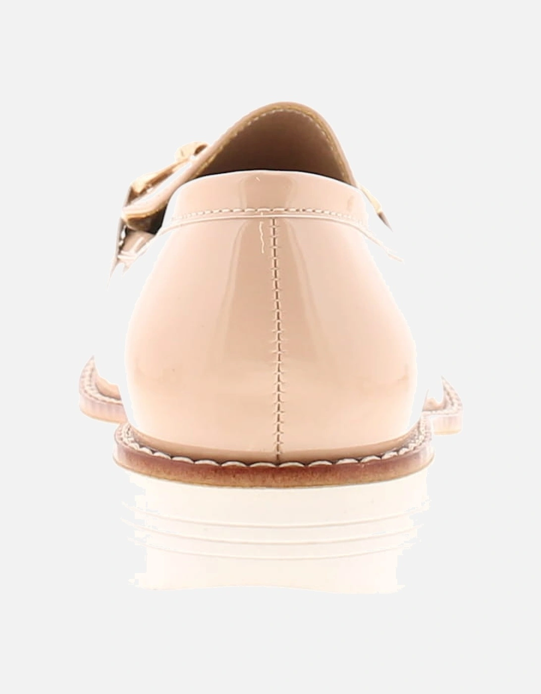 Womens Flat Shoes Loafers Ledge Slip On nude UK Size
