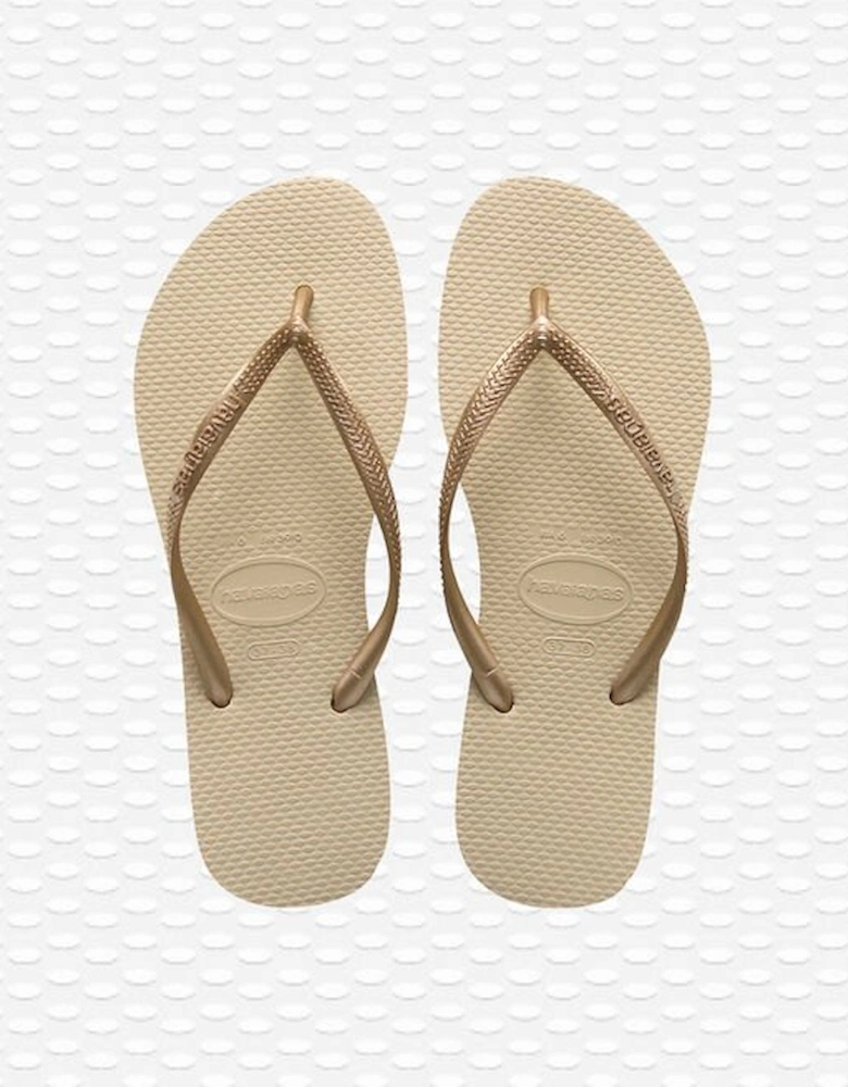 Slim Flip Flop Sand Grey/Light Golden