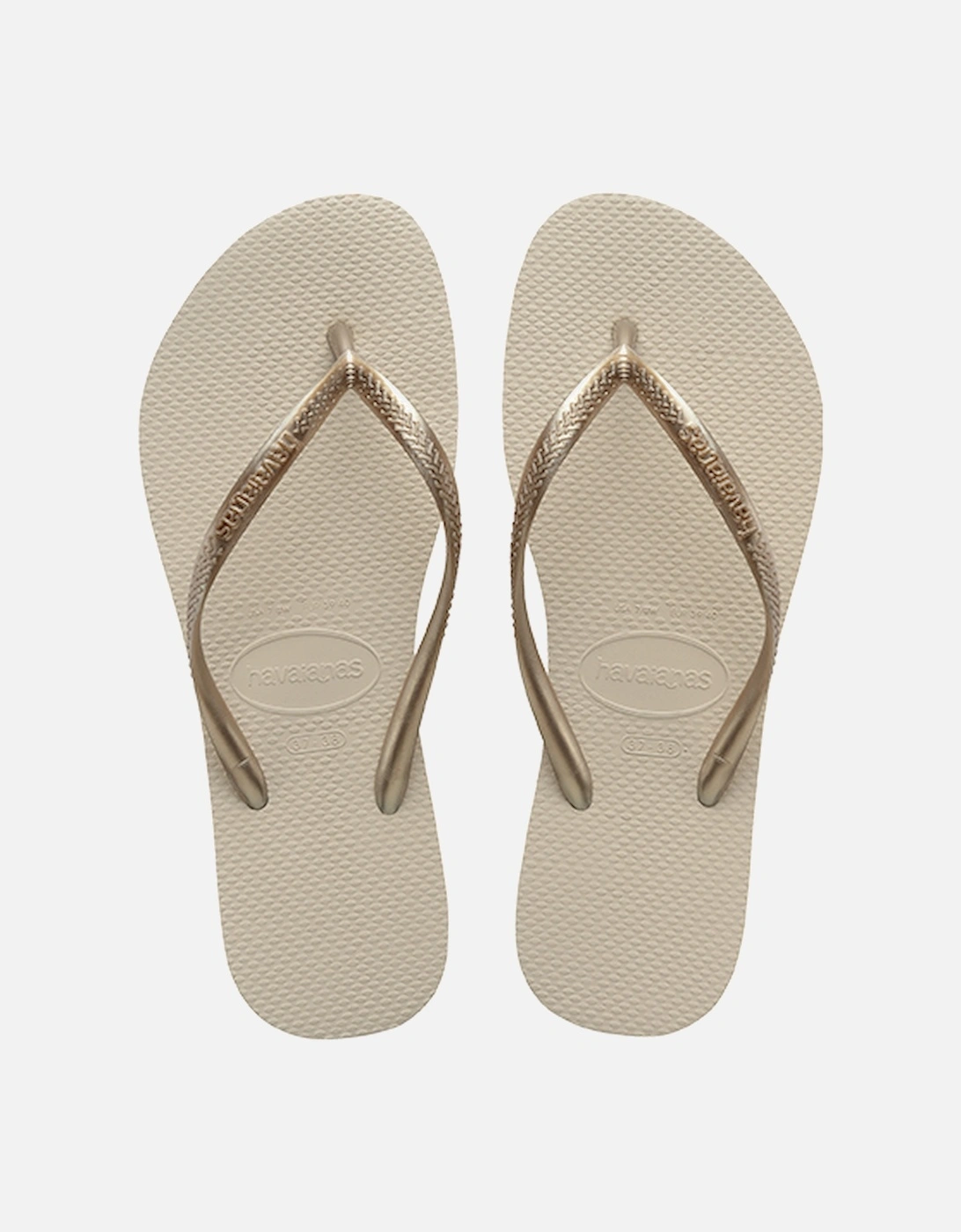 Women's Slim Flip Flop Beige, 5 of 4