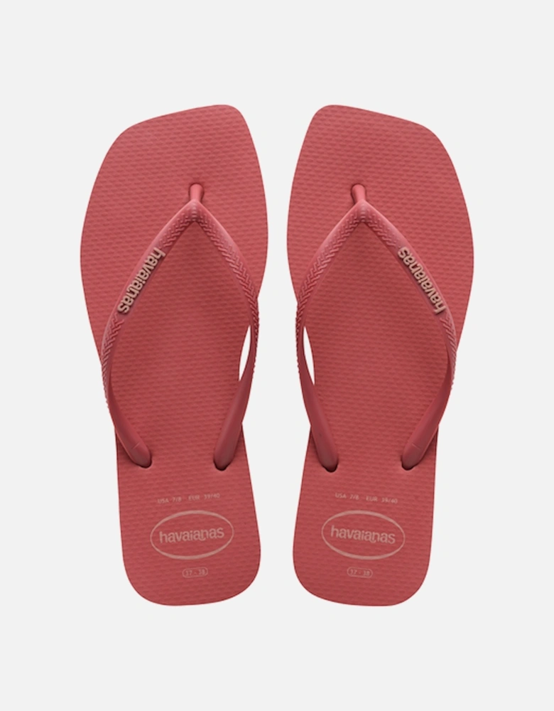 Women's Square Logo Pop U Flip Flop Pau Brasil