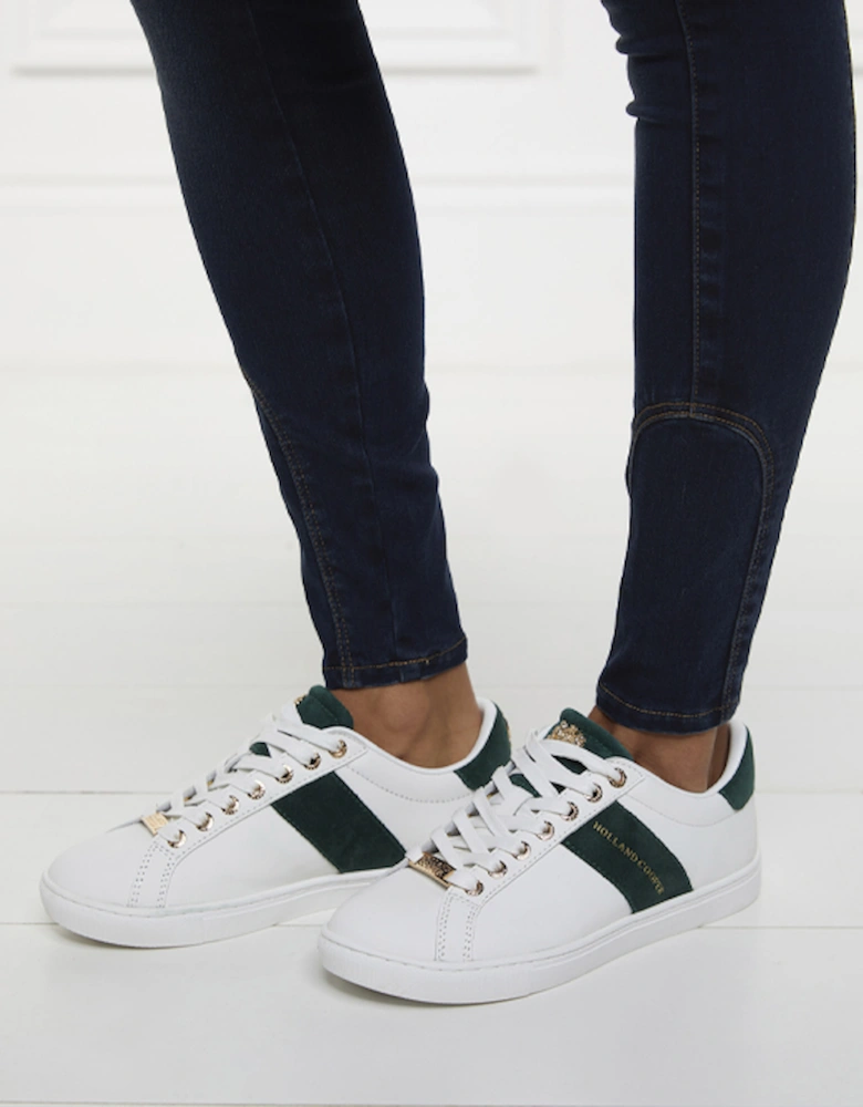 Knightsbridge Court Trainer White Racing Green