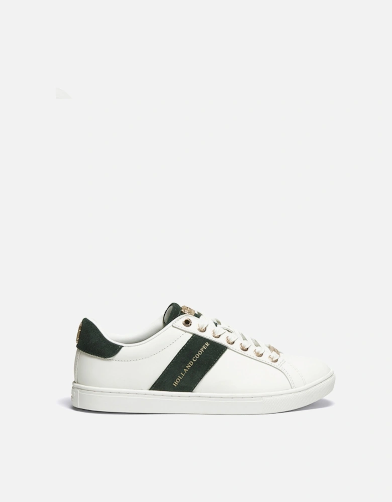 Knightsbridge Court Trainer White Racing Green