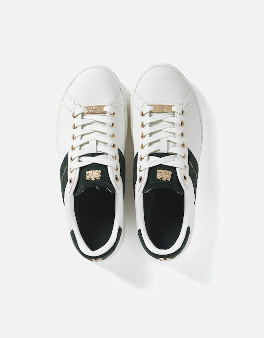 Knightsbridge Court Trainer White Racing Green