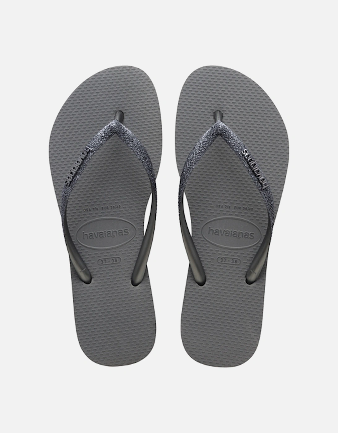 Women's Slim Glitter II Flip Flop Grey/Graphite, 8 of 7