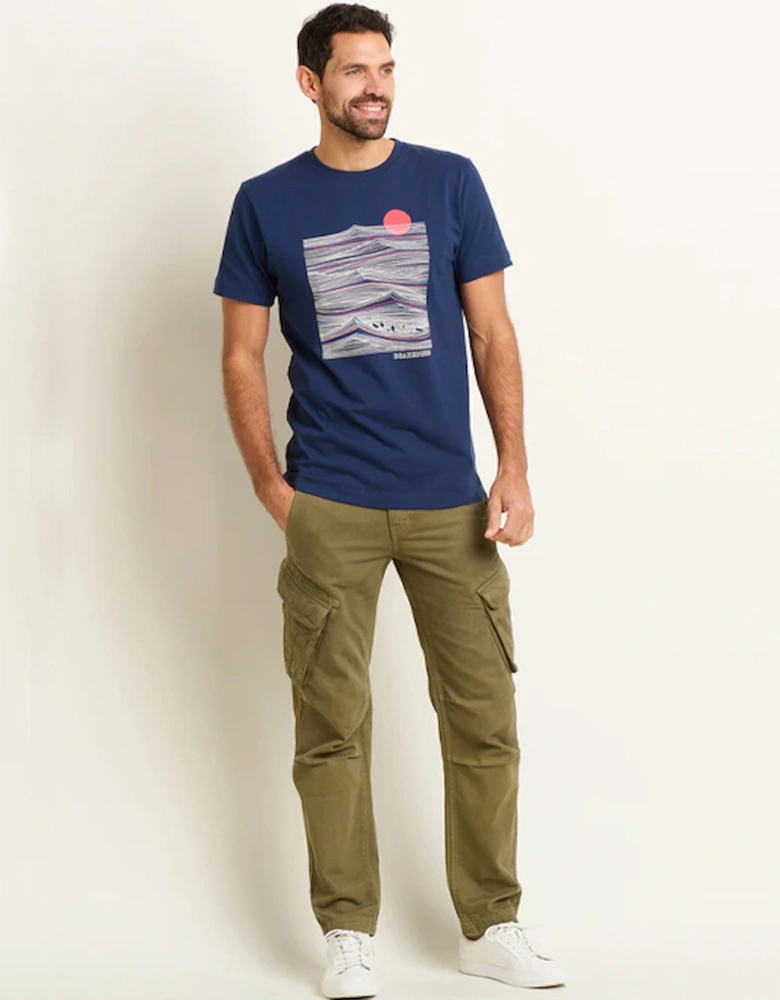 Men's Sitting Surfers Tee Navy