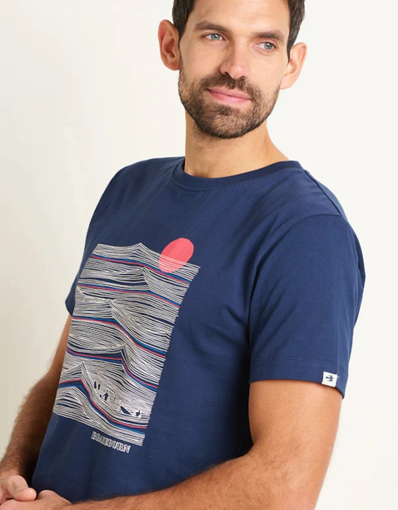 Men's Sitting Surfers Tee Navy