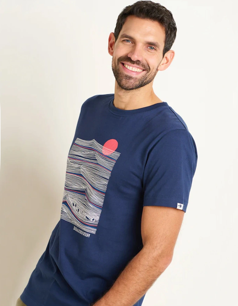 Men's Sitting Surfers Tee Navy