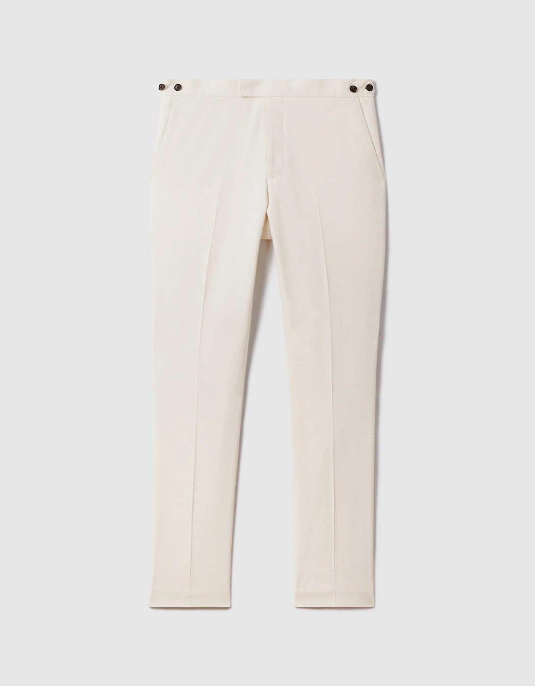 Linen Blend Adjuster Trousers, 2 of 1