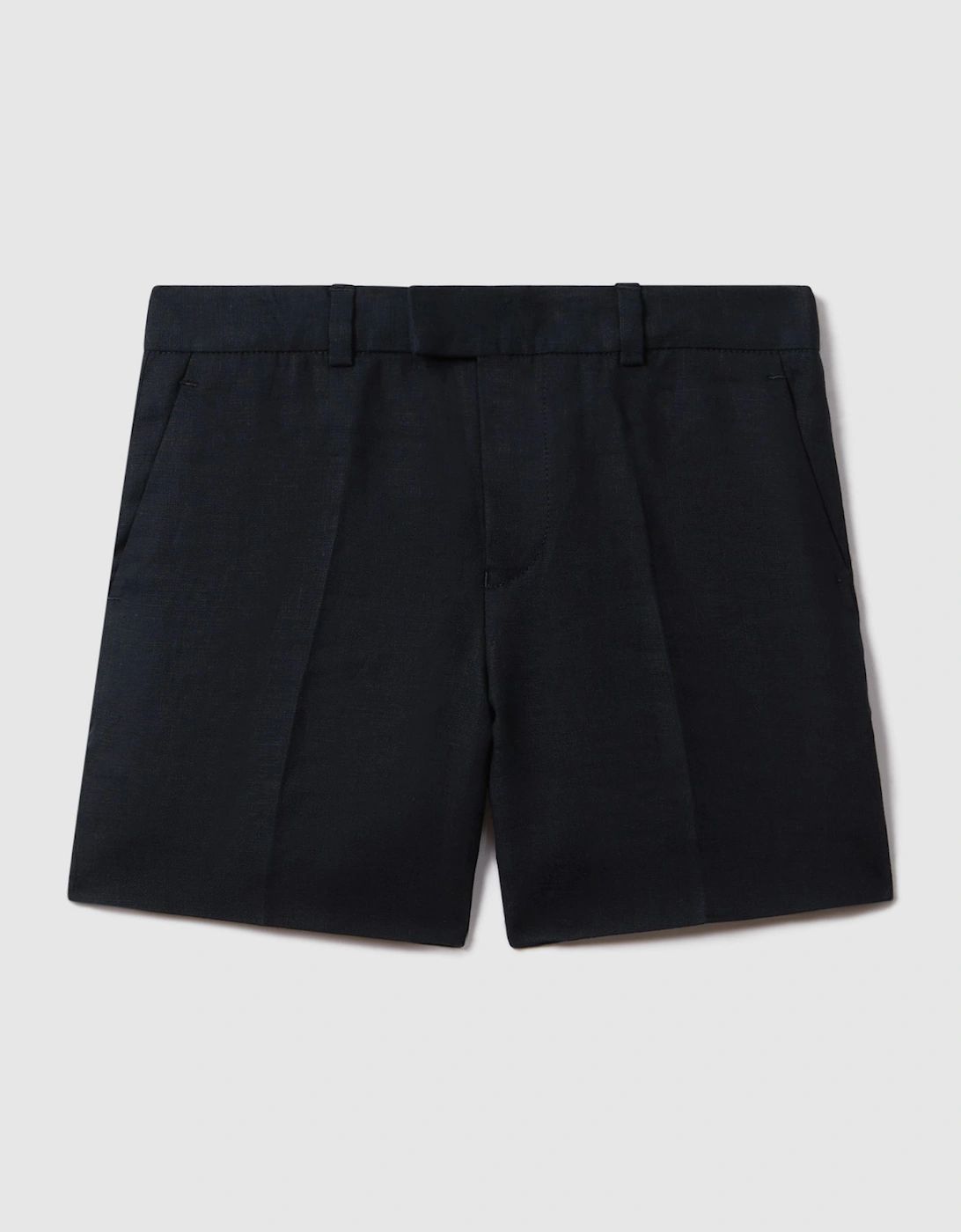 Slim Fit Linen Adjustable Shorts, 2 of 1