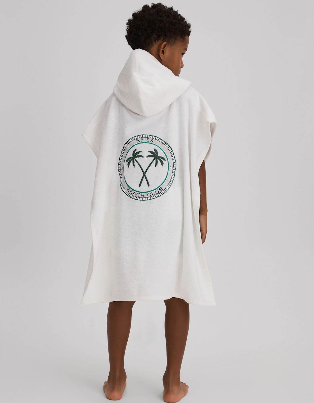 Cotton Blend Hooded Poncho, 2 of 1