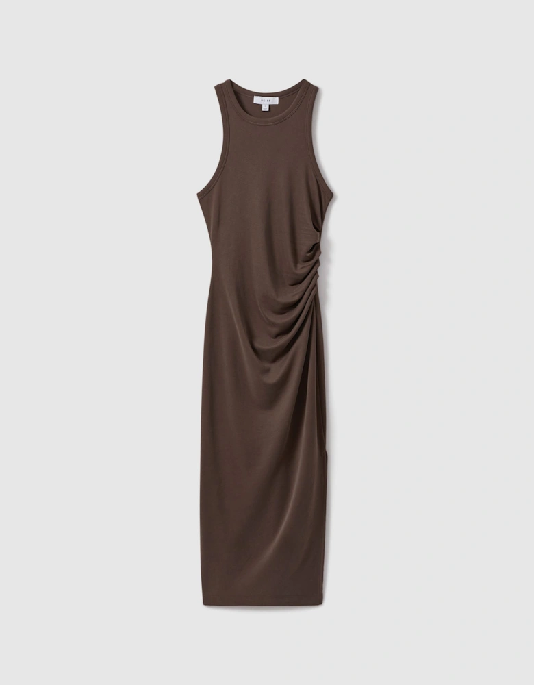 Ruched Jersey Bodycon Midi Dress