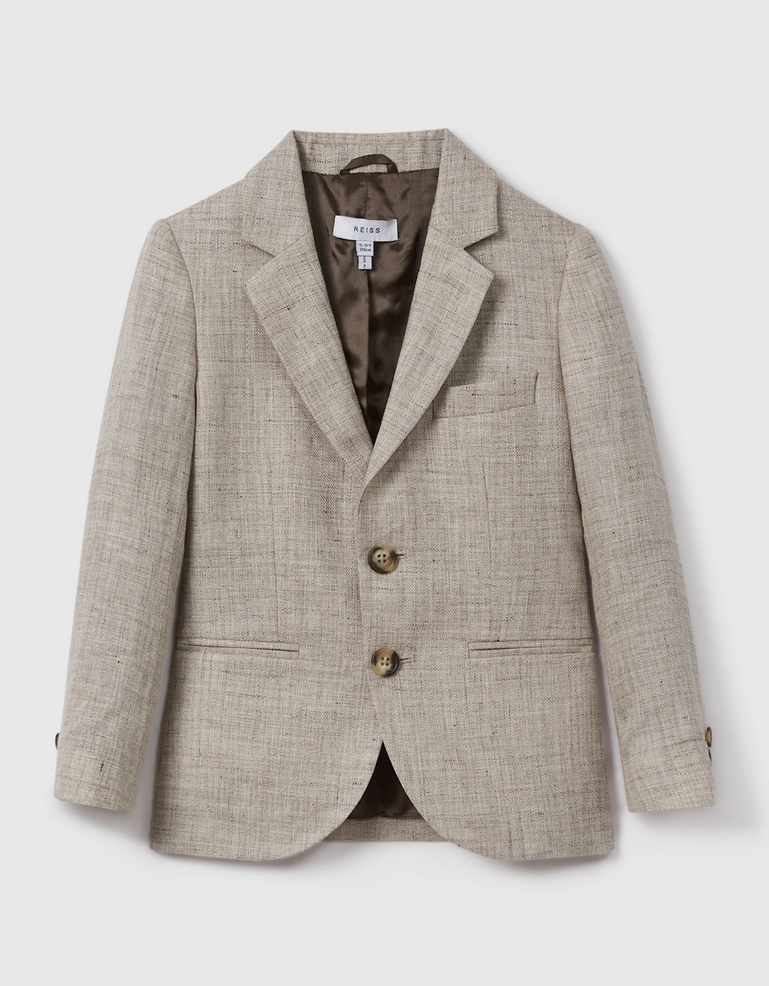 Single Breasted Textured Linen Blazer, 2 of 1