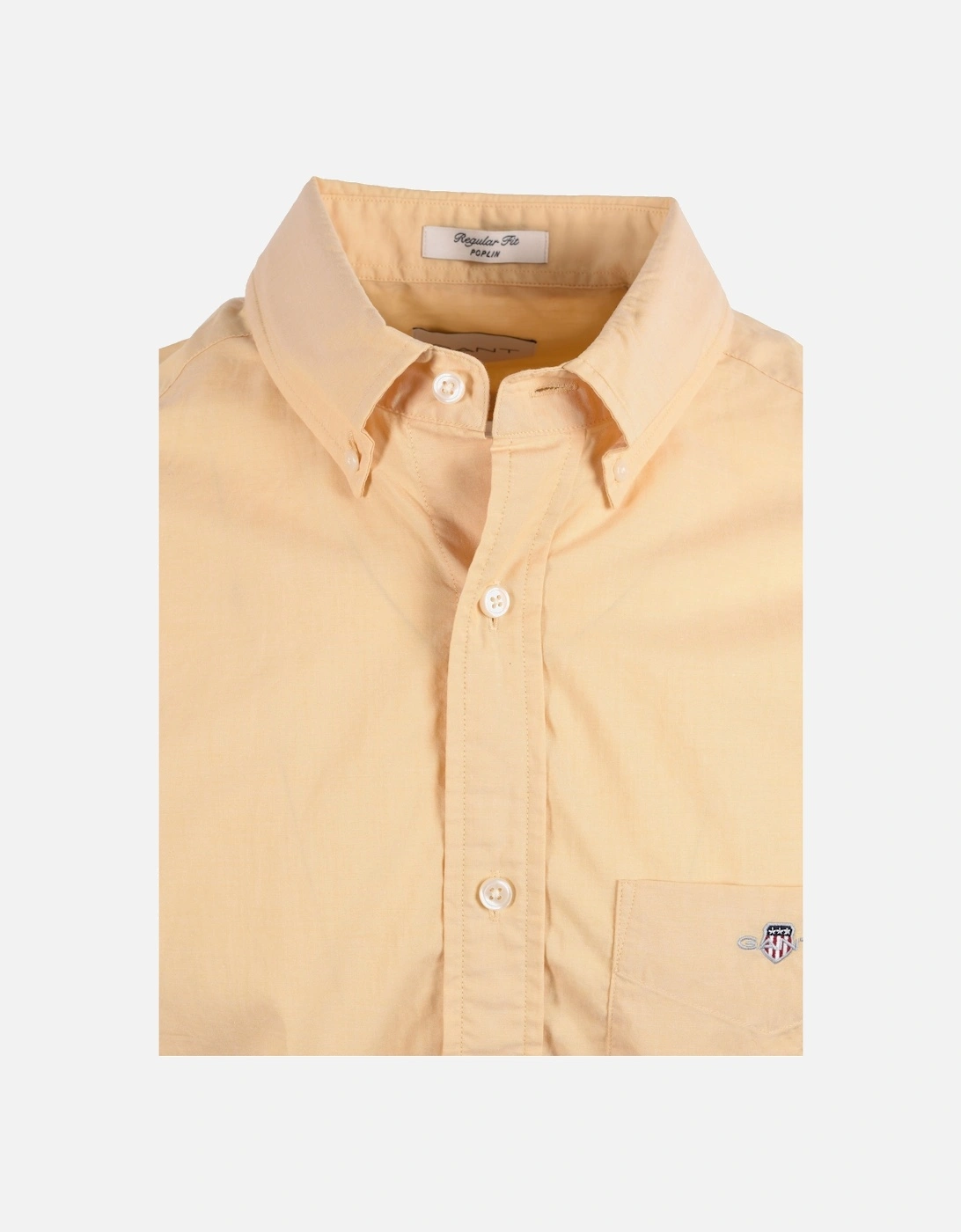 Reg Poplin Short Sleeve Shirt Dusty Yellow