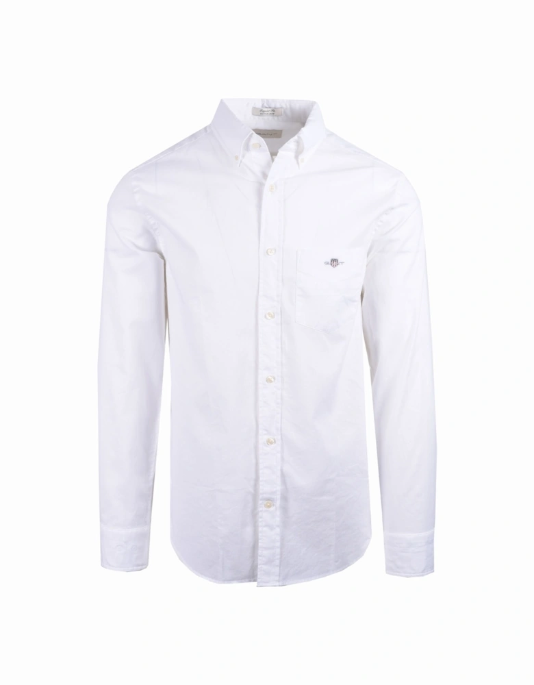 Reg Cotton Linen Long Sleeve Shirt White