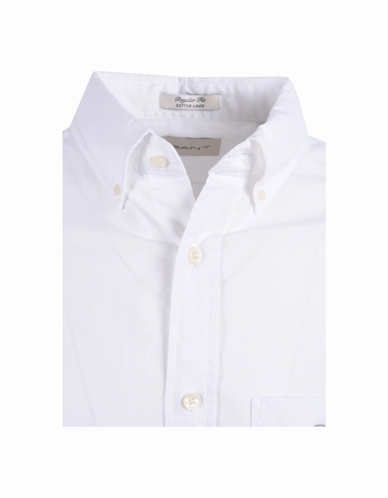 Reg Cotton Linen Long Sleeve Shirt White