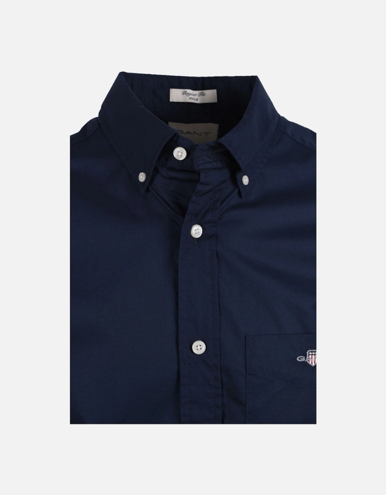 Reg Poplin Short Sleeve Shirt Marine