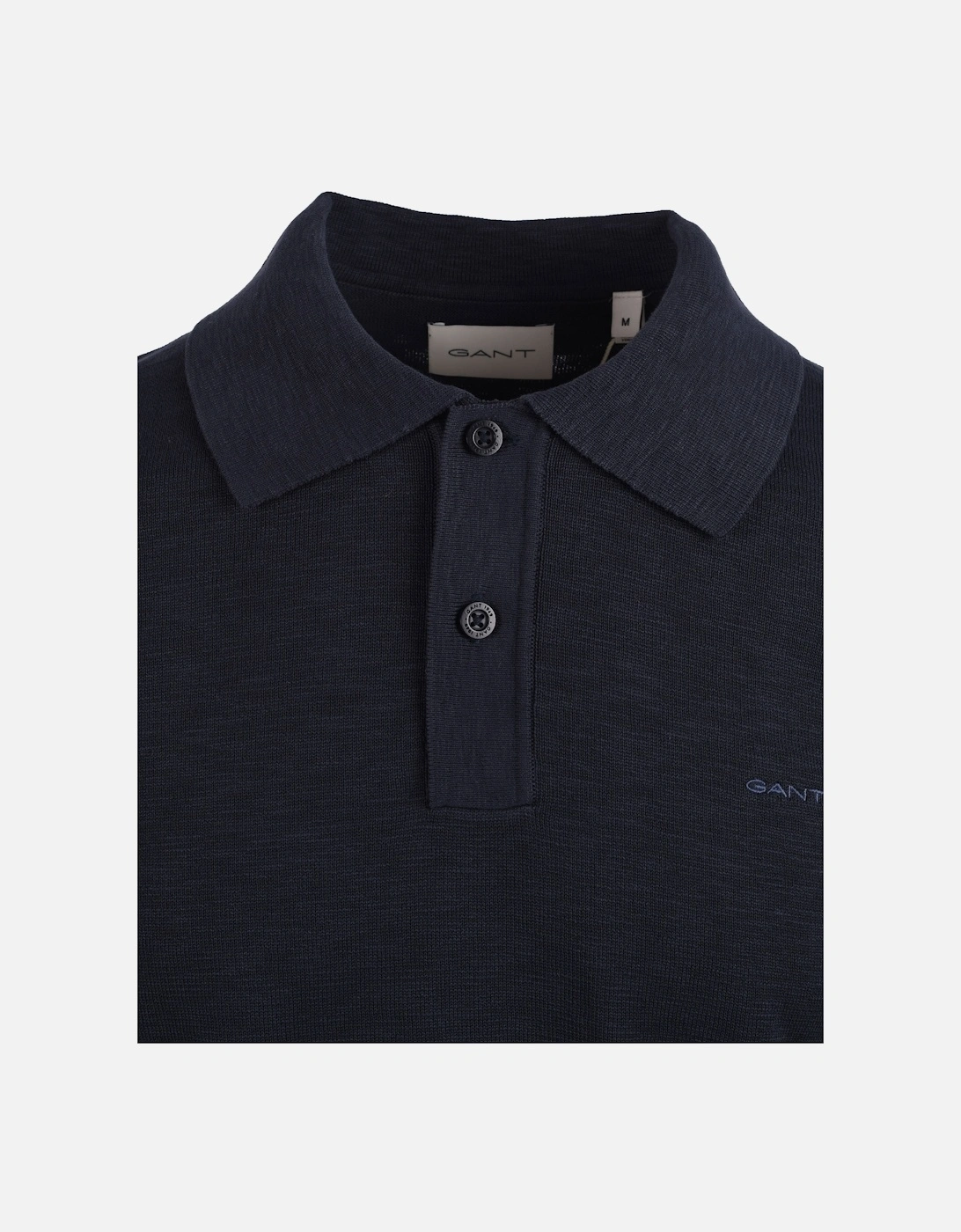 Cotton Flamme Short Sleeve Polo Evening Blue